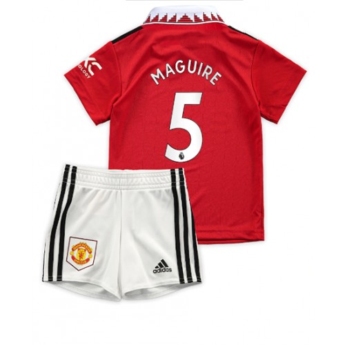 Dres Manchester United Harry Maguire #5 Domaci za djecu 2022-23 Kratak Rukav (+ kratke hlače)